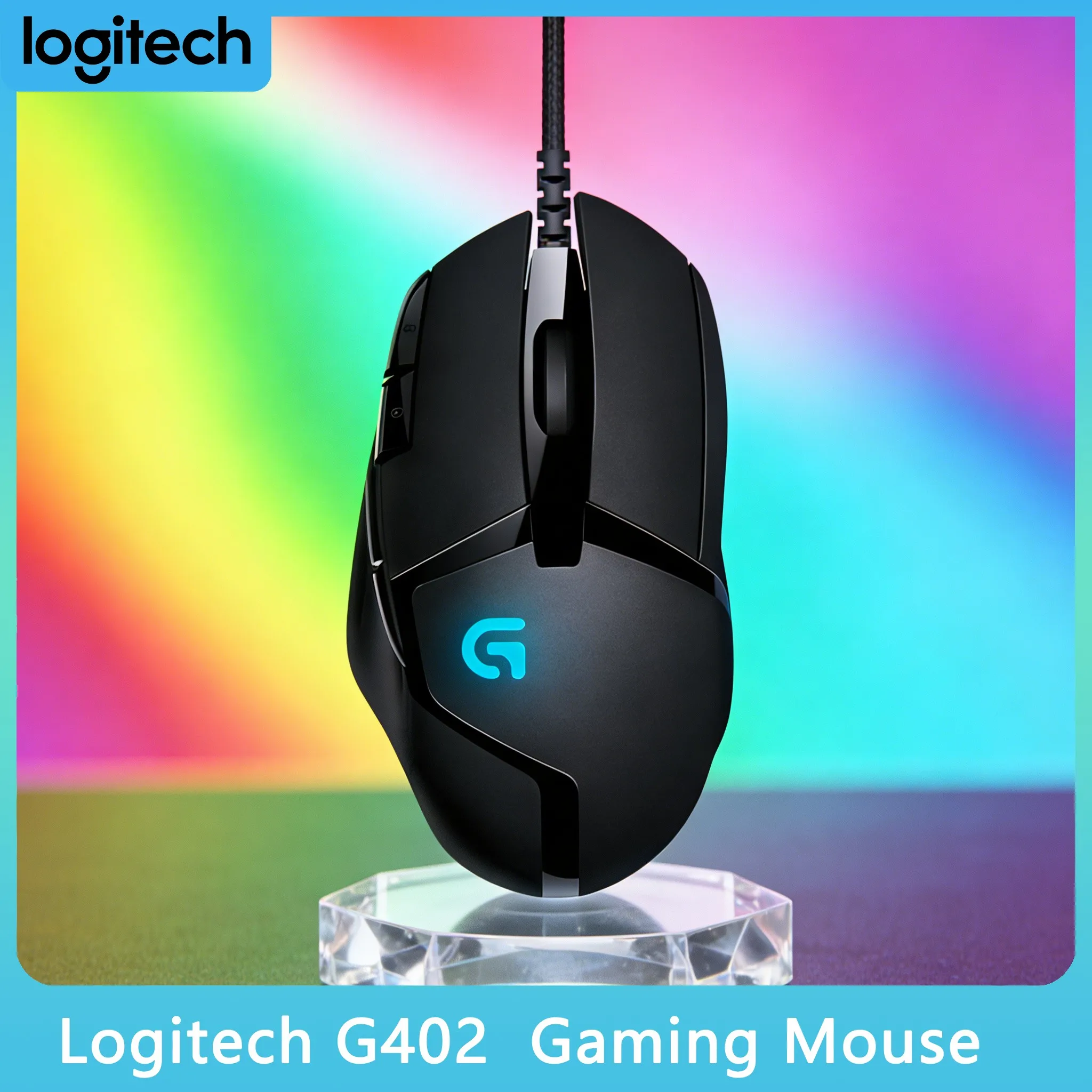 

Игровая мышь G402 Hyperion Fury RGB с 8 программируемыми кнопками, совместимая с ноутбуками