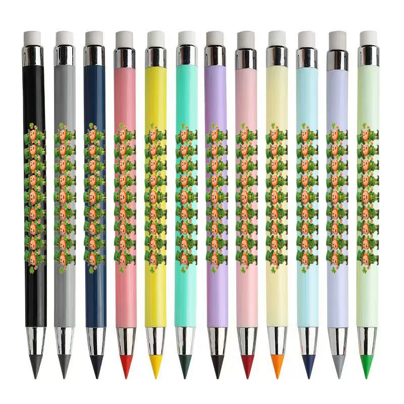 12本入り 聖パトリックの小さな男の子デザイン 永久色鉛筆 割れにくい鉛筆 学生文房具 色鉛筆