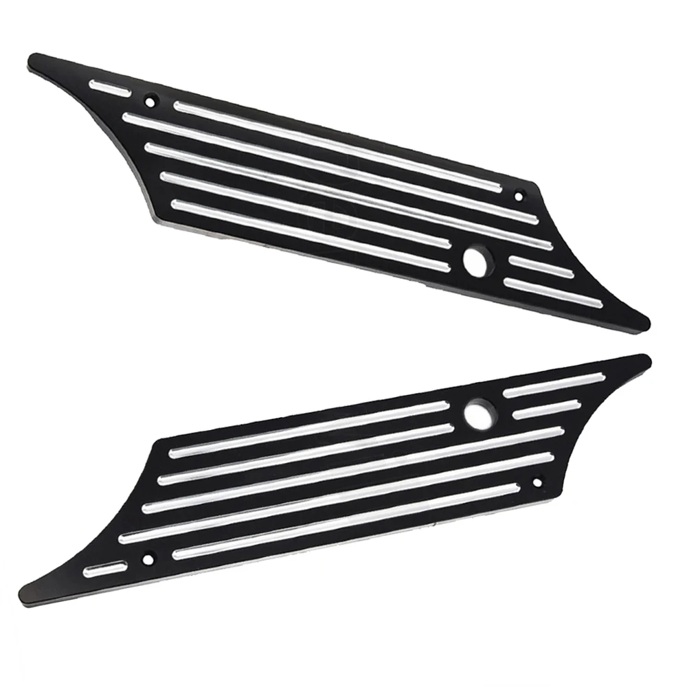 Saddle Bag Latches Covers Black/Chrome Fit for Harley Touring Road King FLHR FLHRSE 1993-2013