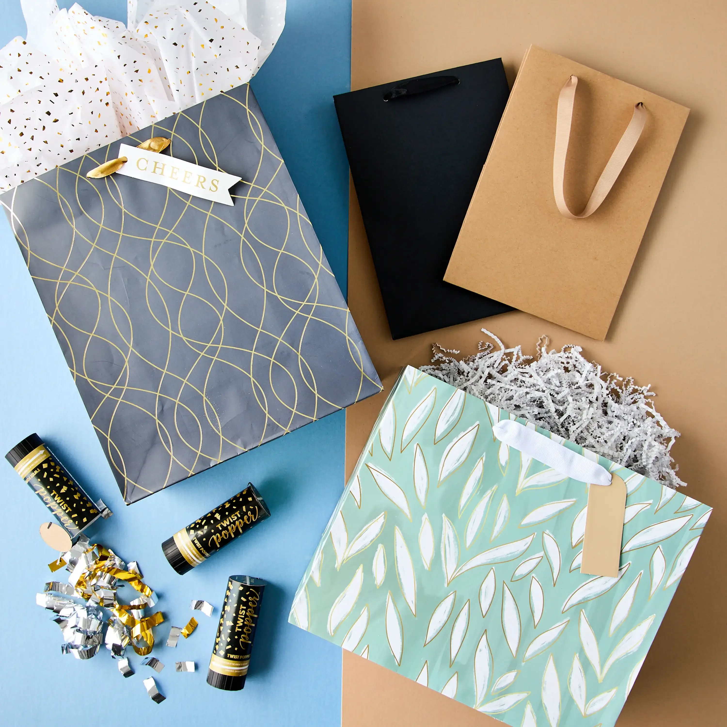 Large Brown Kraft Gift Bags, 7" x 10", 3 Count image 3