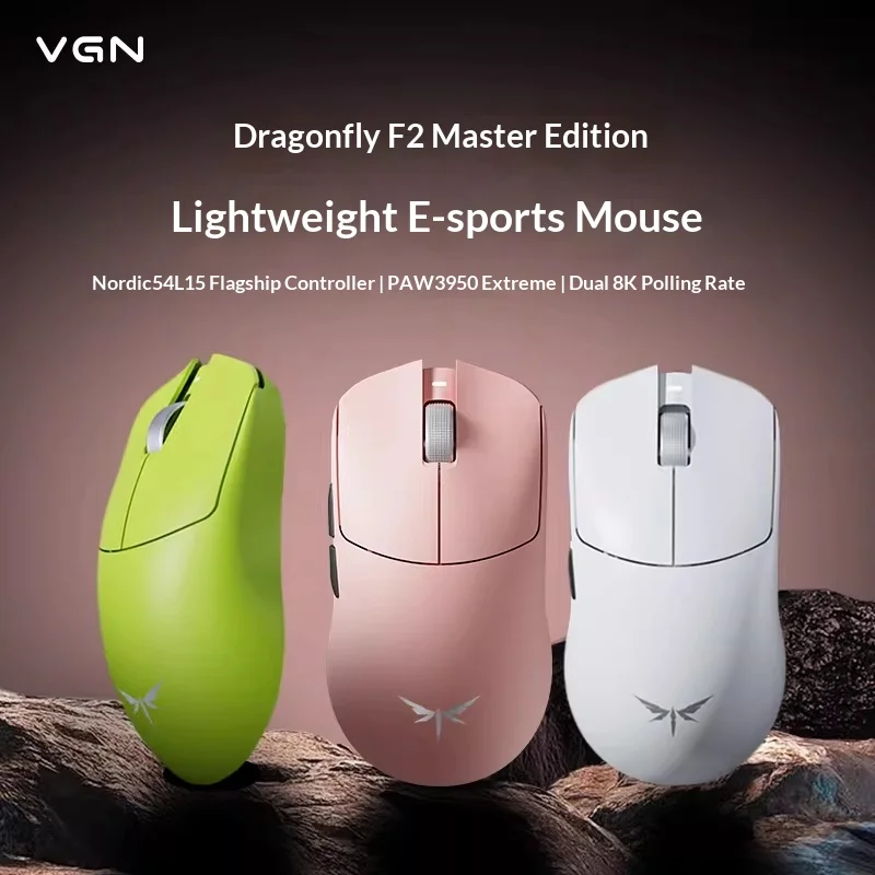 Vgn Dragonfly F2 Master 8000hz F2 Promax Wired Wireless Mouse