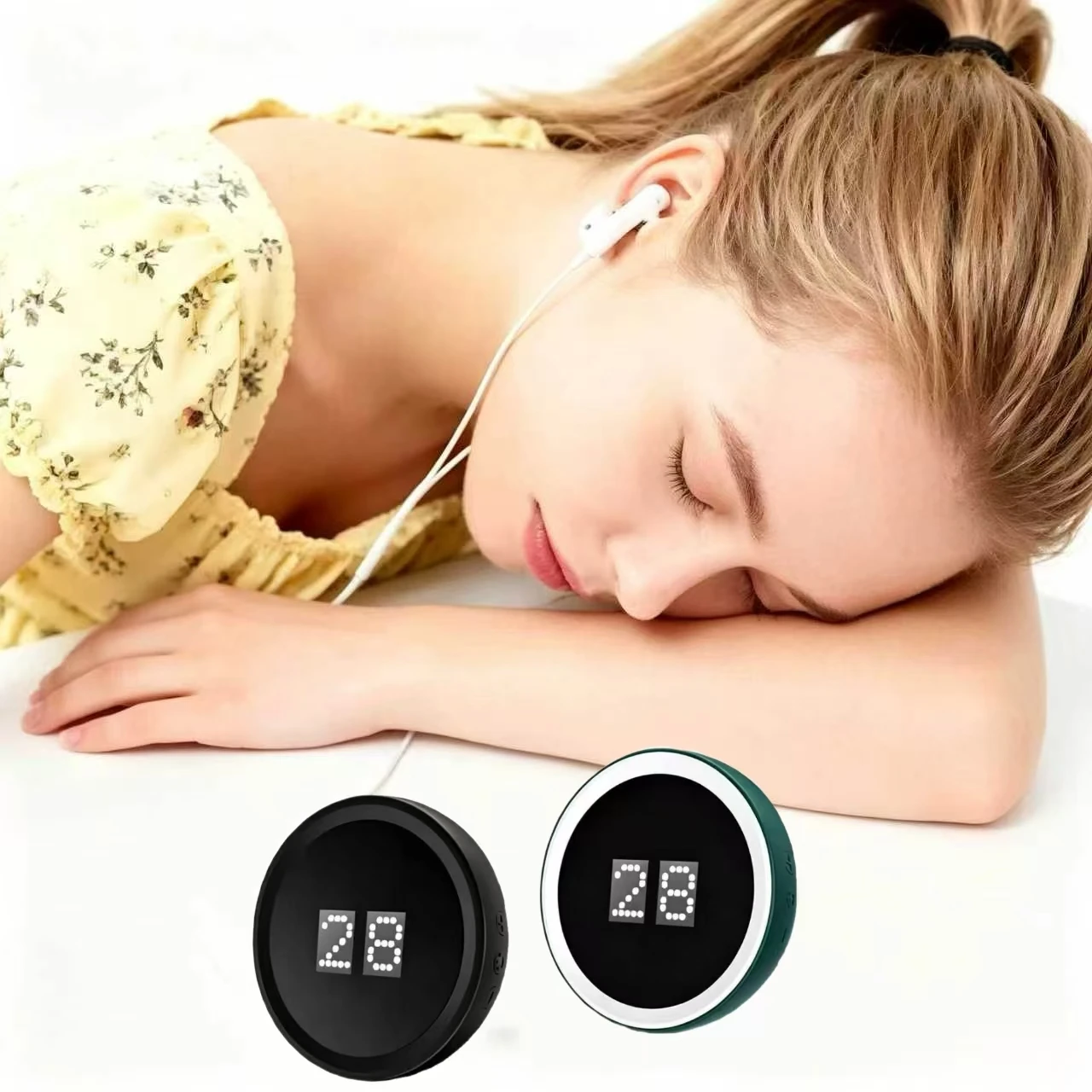 Rechargeable Cranial Electrotherapy CES Ear Clip for Insomnia Relief Fast Sleep Aid Improve Sleeping Home Device