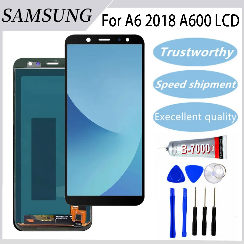 

100% Tested 5.6 inch For SAMSUNG Galaxy A6 2018 A600 LCD Display Touch Screen Digitizer Assembly A600F A600FN SM-A600FN/DS LCD