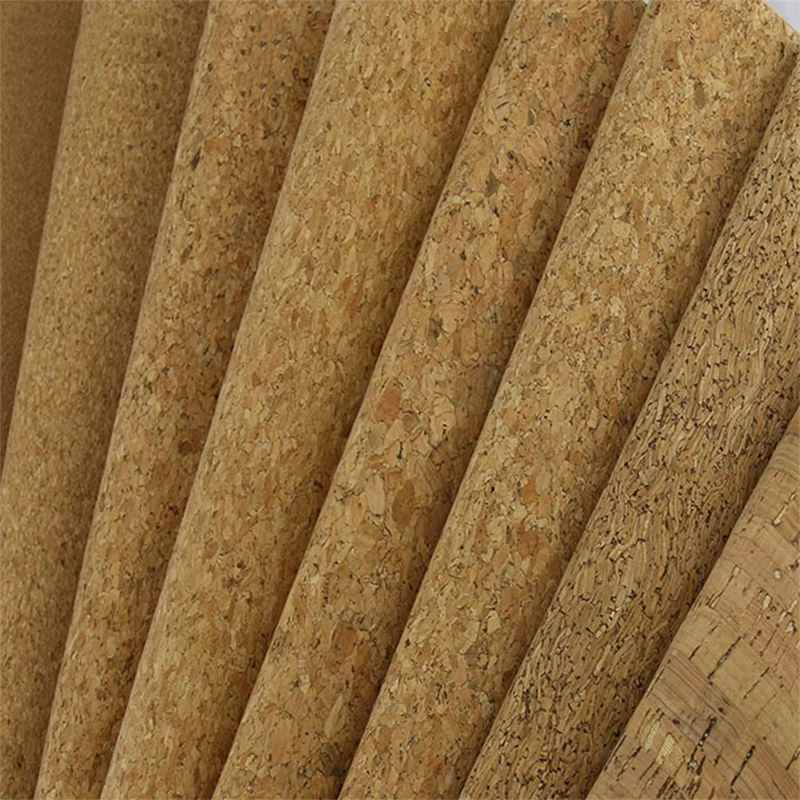 100x138cm Vintage Soft Cork Synthetic Leather Fabric For Garment Handbags Handmade Floral PU Leather