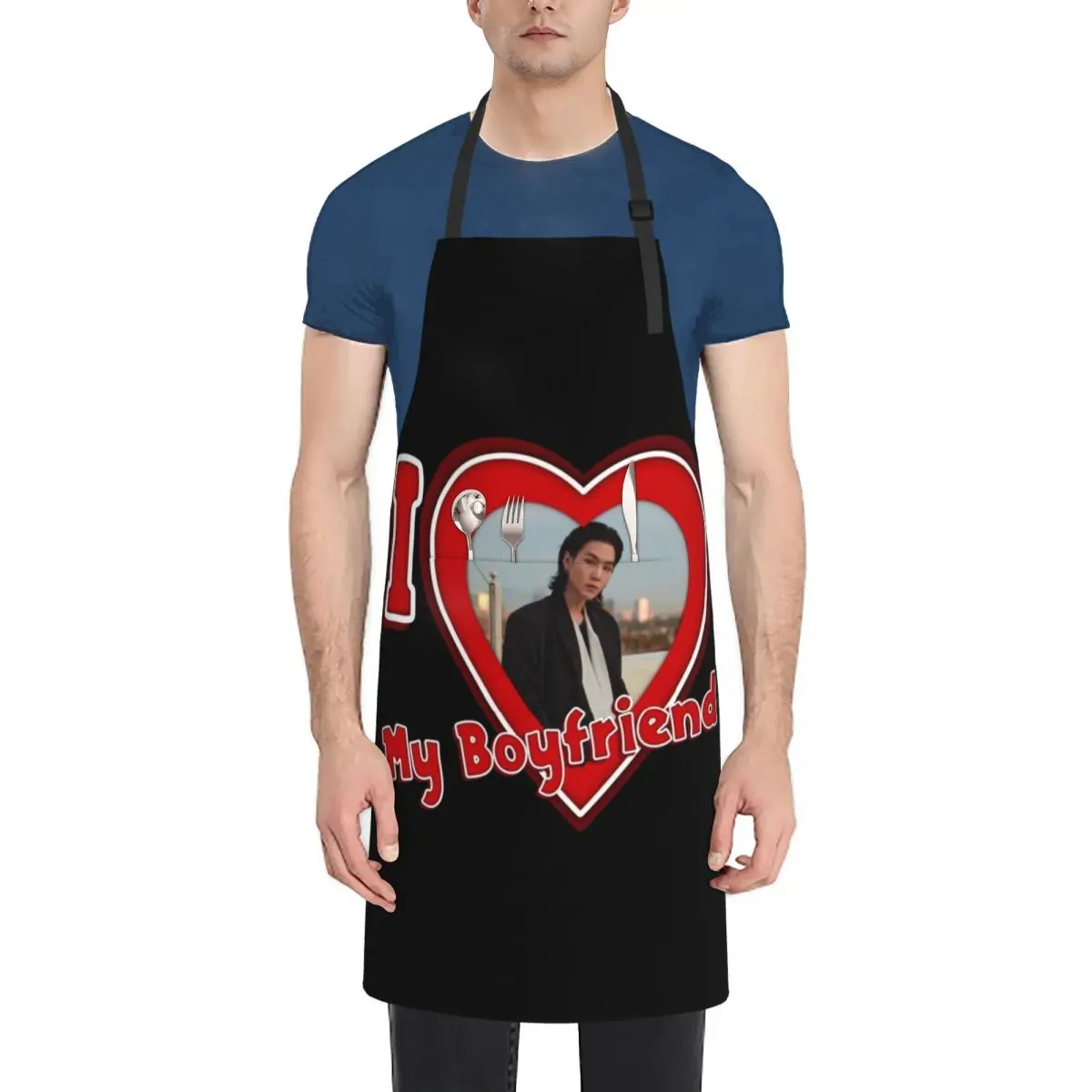 

I love my boyfriend, Yoongi slick back hair Apron Kitchen Handle For Women For Home Accessories Dress Apron