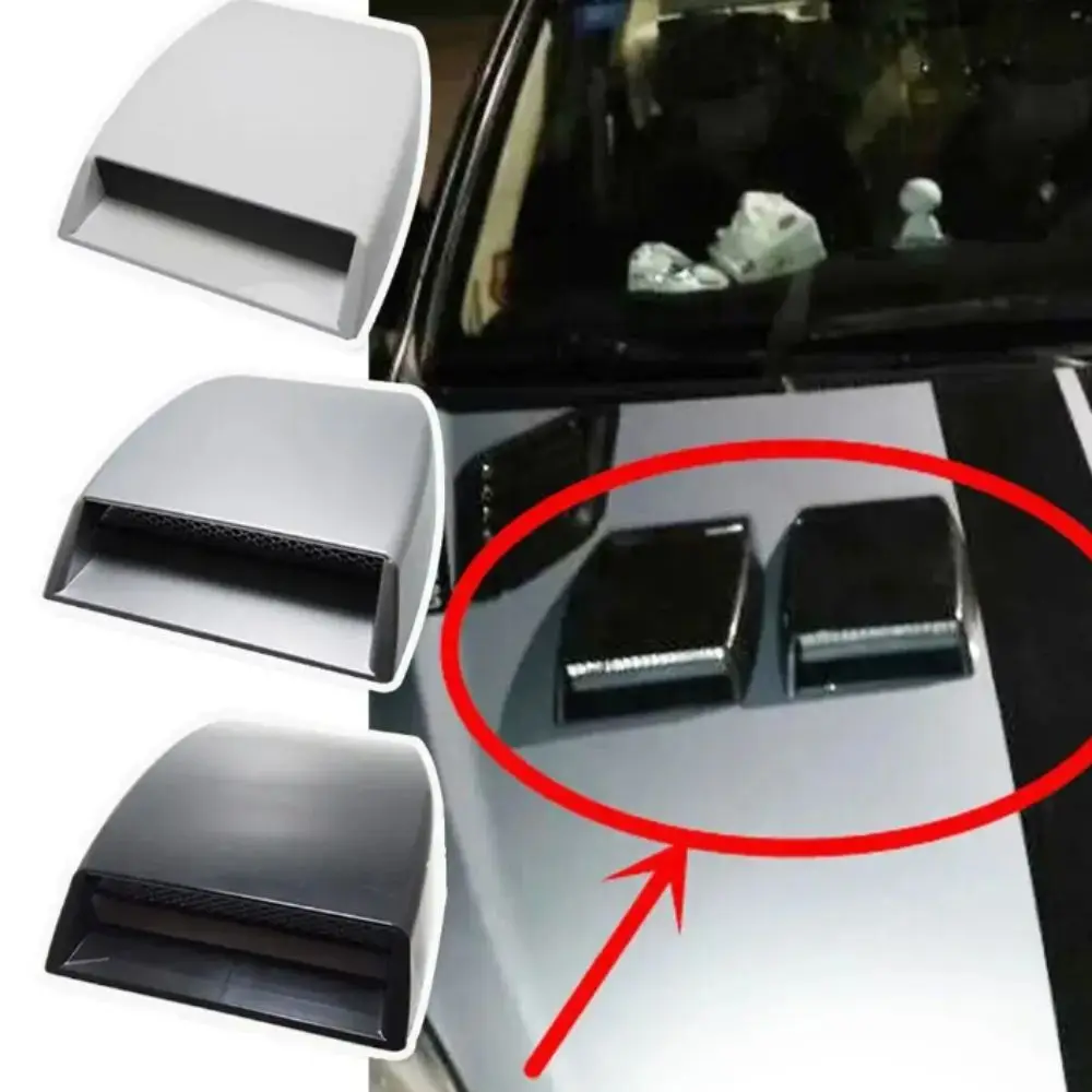 Self-adhesive Car Air Flow Sticker Decorative Cover Simulated Design Hood Scoop Sticker Cover Universal Fit Bonnet Vent Sticker