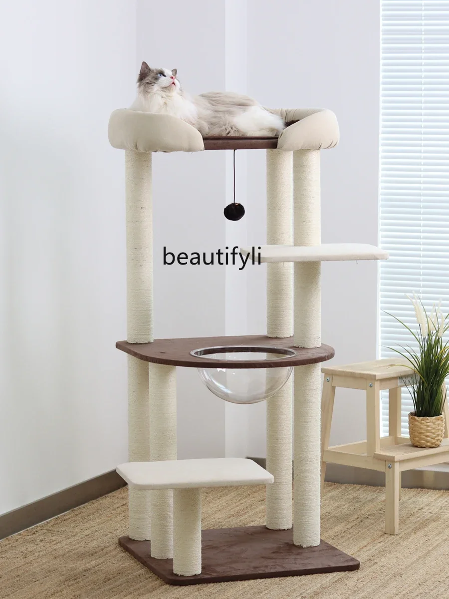 Cat Tree Cat Climbing Frame Integrated Fertilizer Muppet Maine Sisal Climbing Frame Large Multi-Layer