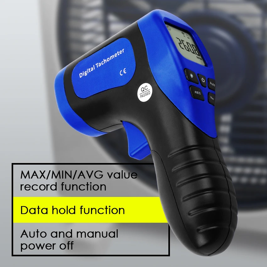Digital Non-contact Tachometer Speedometer Sensor 2.5 To 999.9RPM Rotational Speed Measuring.