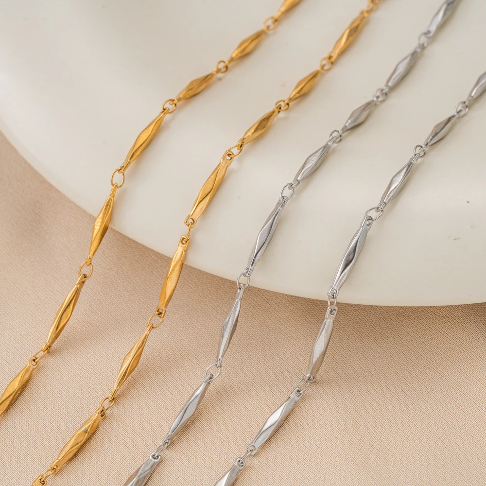 0,5 Meter/1 Meter Vergoldete Edelstahl-Schmuckketten, Gliederketten für Handwerk, DIY Armband und Halskette – Detail 3