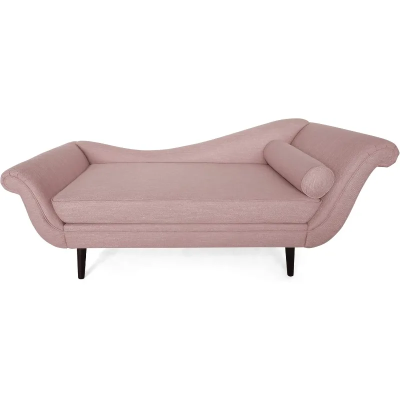 

CHAISE LOUNGE, Fabric, Light Blush+Dark Brown