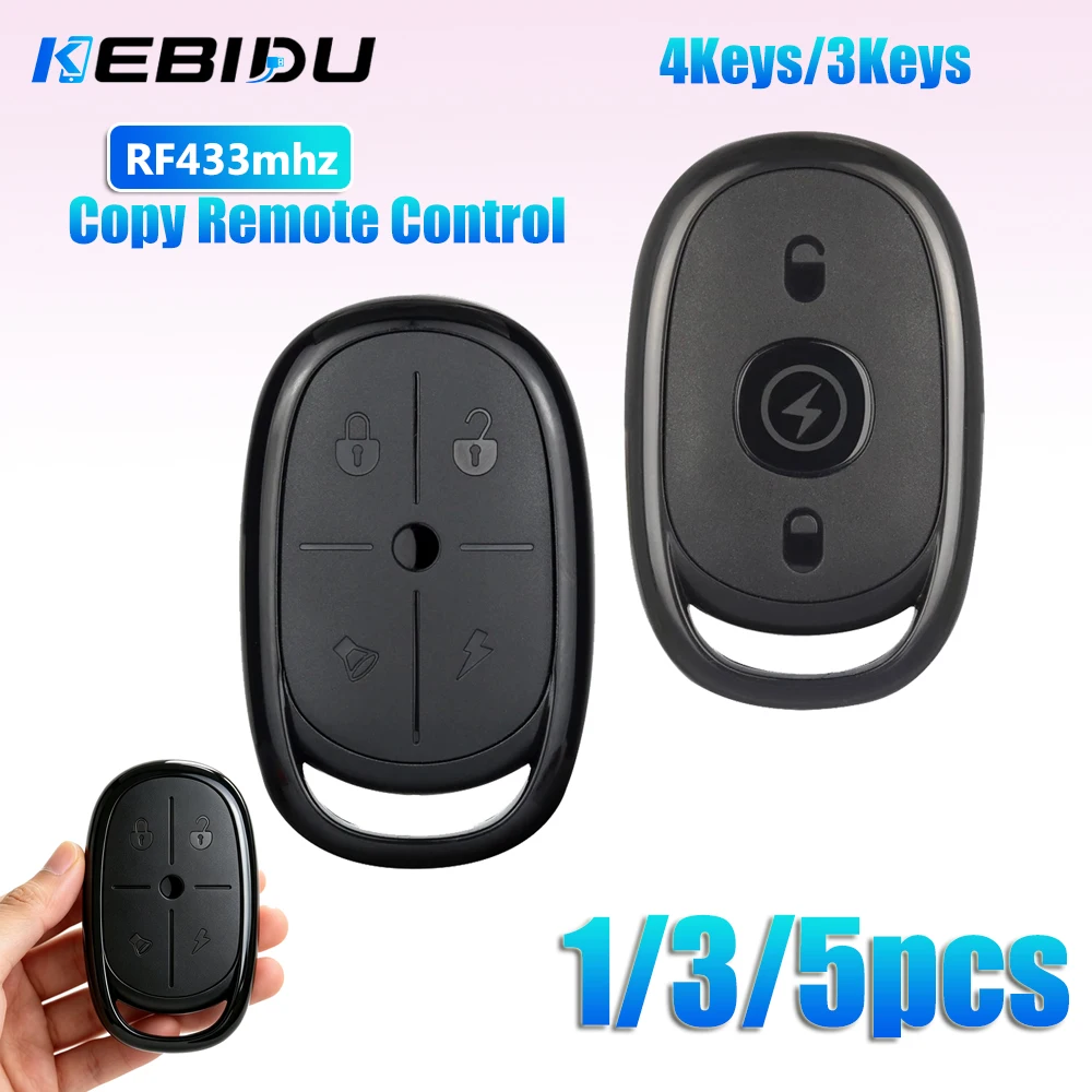 Image of KEBIDU 1/3/5/PCS 433MHz Kopier-Fernbedienung Universelle Garagenfernbedienung 4CH/3CH Duplikator-Controller für Tor, Tür, elektrische Garage