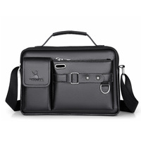 New Men's Crossbody Bag Pu Leather Business Handheld Men's Single Shoulder Men's Bag Waterproof, Durable, Business Travel