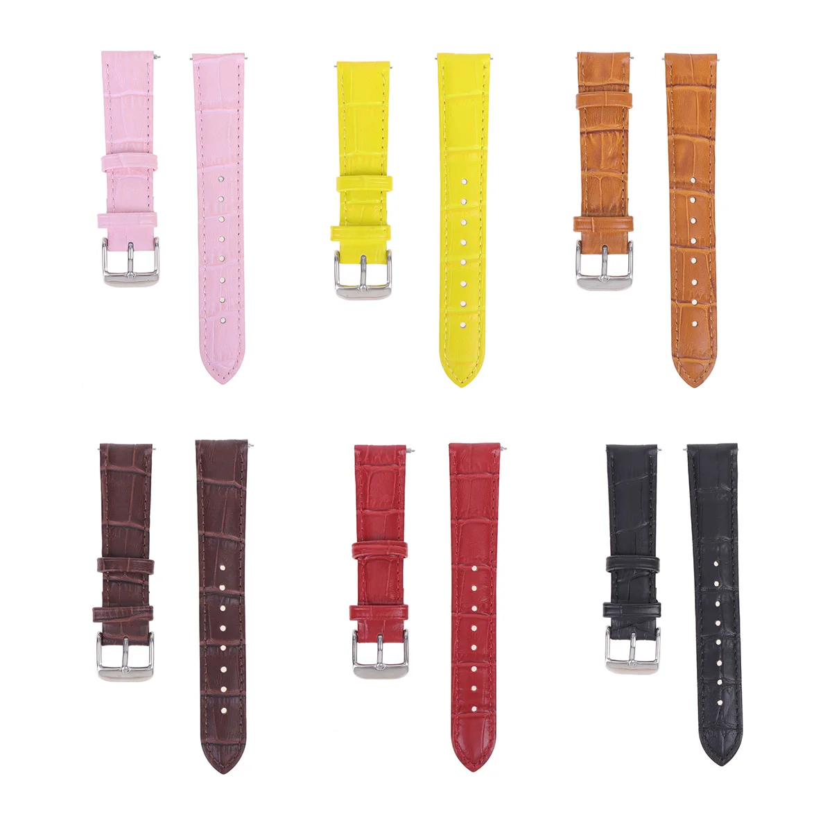 

18 Mm Crocodile Strap Watch Band Smart Bracelet Wristband Replacement Vintage for Man