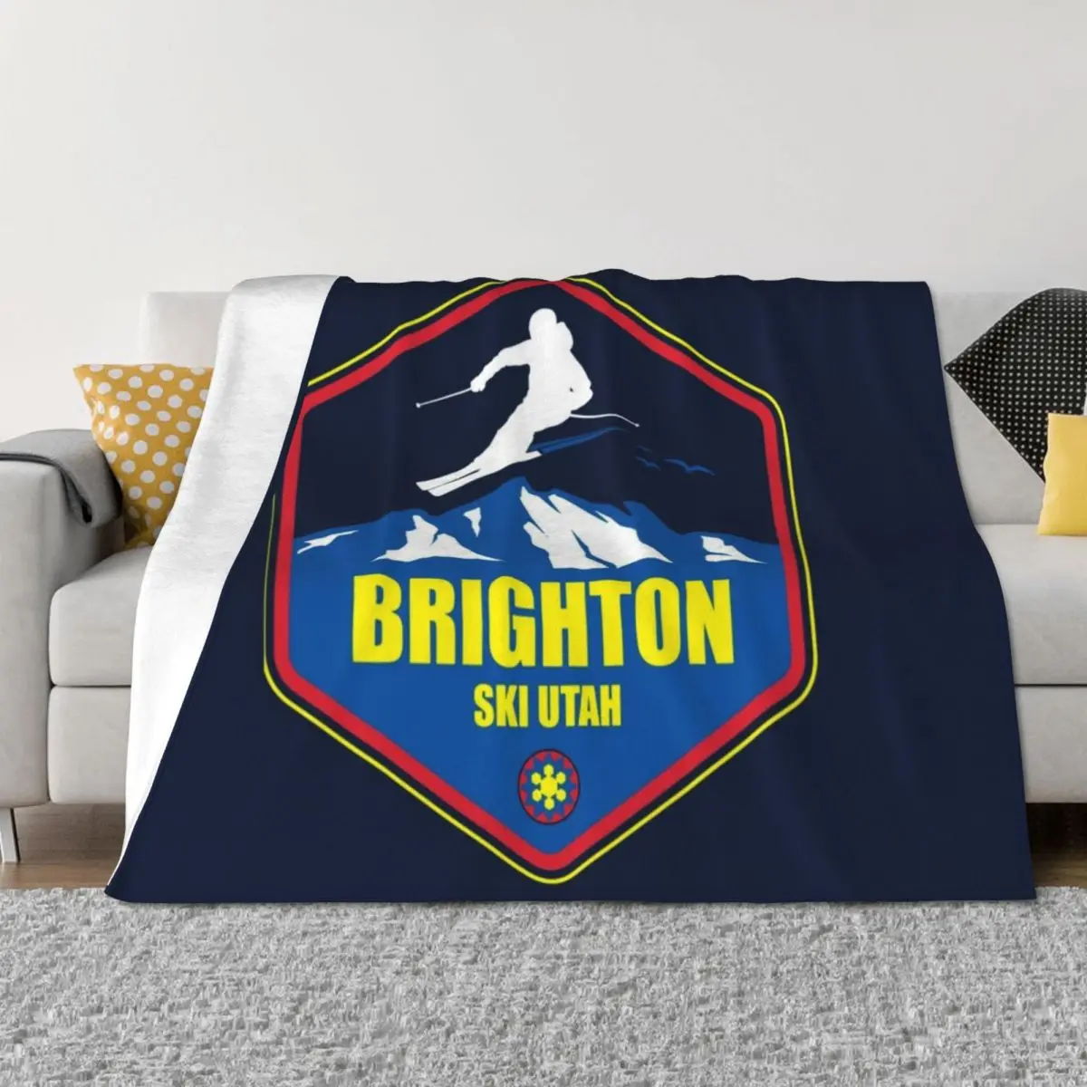 

Brighton Utah Ski Resort Skiing Throw Blanket christmas decoration Polar Luxury Designer Furry Blankets