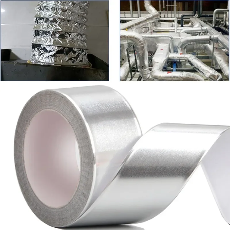 Aluminum Foil Duct Tape Heavy Duty Super Sticky Waterproof Carpet Binding Tape Silver Industrial DIY Duct Repair Tape