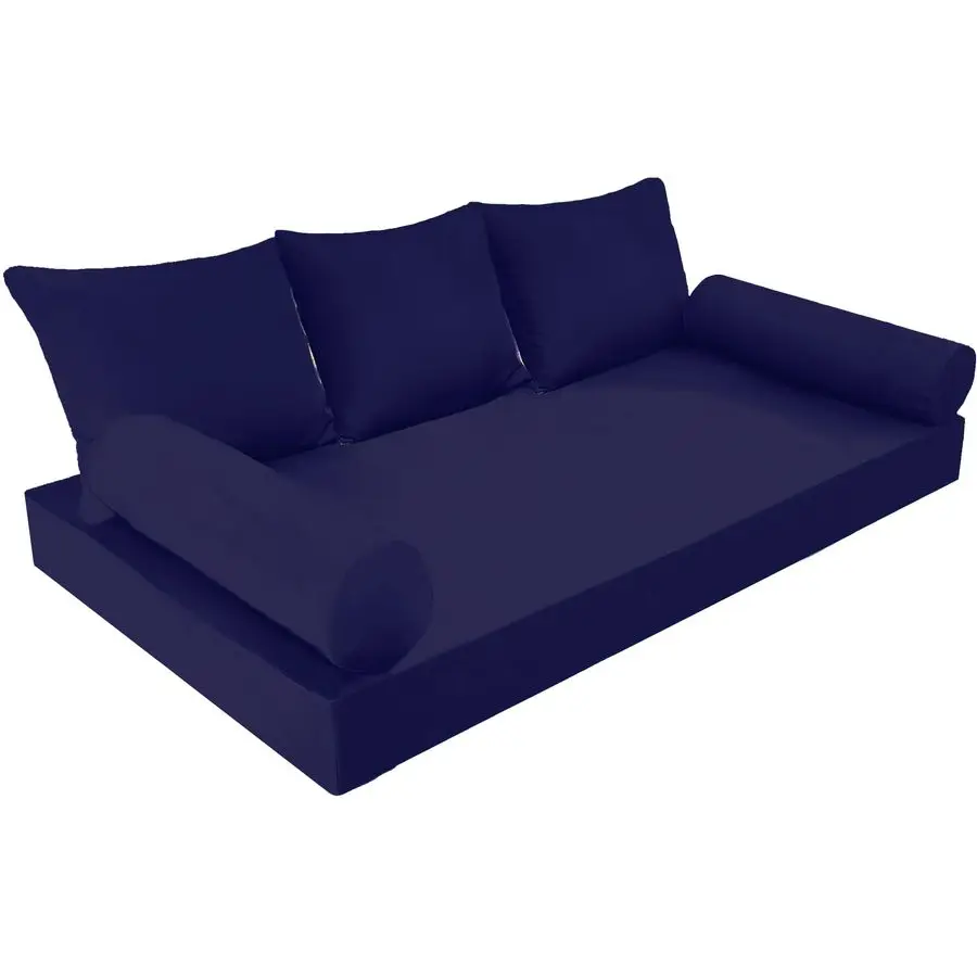 Size Porch Swing Bed Mattress Cushion Cover Set, Waterproof Outdoor Daybed Seat and Pillow Cushion Slipcover for Twin Size with