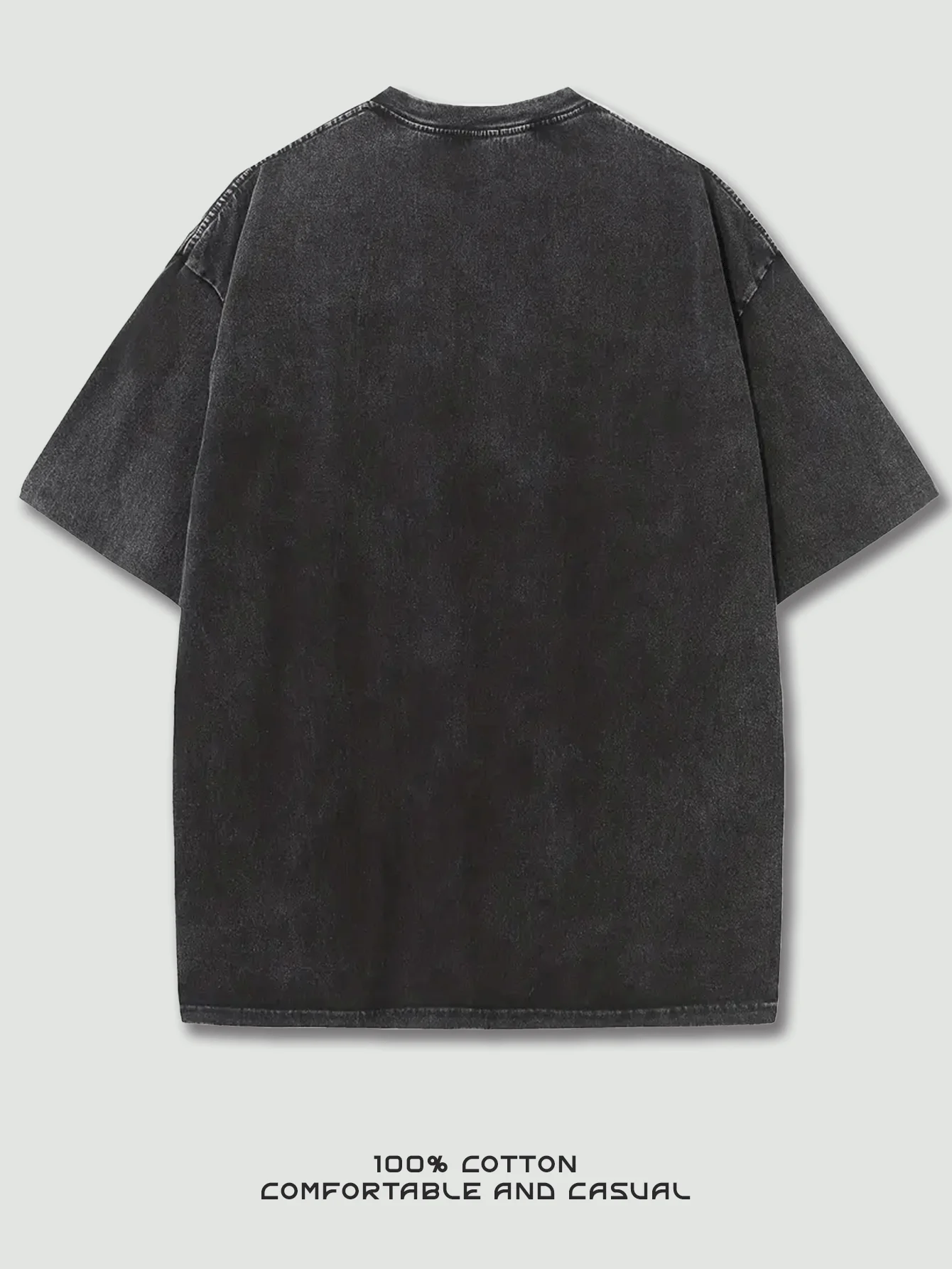 Men's 100% Cotton Graphic T-Shirt with Masked Statue Print - Relaxed Fit Streetwear Tee, Stretch Knit