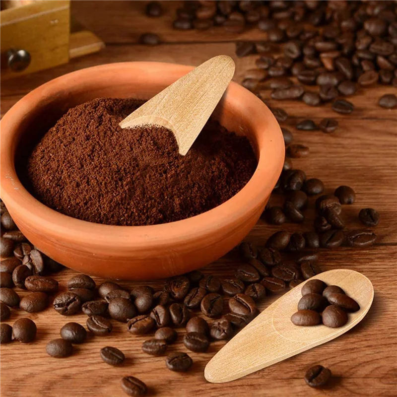 

ABUN-20 Pieces Mini Wooden Spoon Condiments Spoon With Short Handle,For Coffee Loose Tea Leaves Milk Powder Spice Candy,Etc