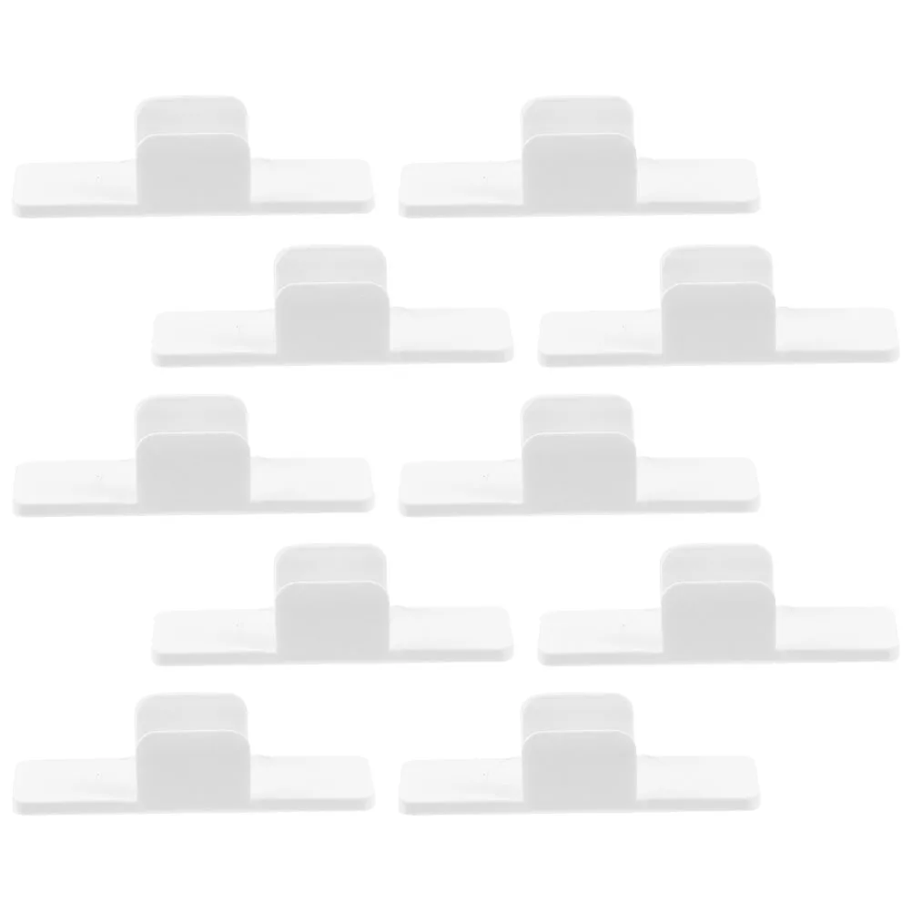 

10 Pcs Black Adhesive Pen Holder Clips for Whiteboard Marker Small Desk Office Plastic Clamps Wall Mount Storage