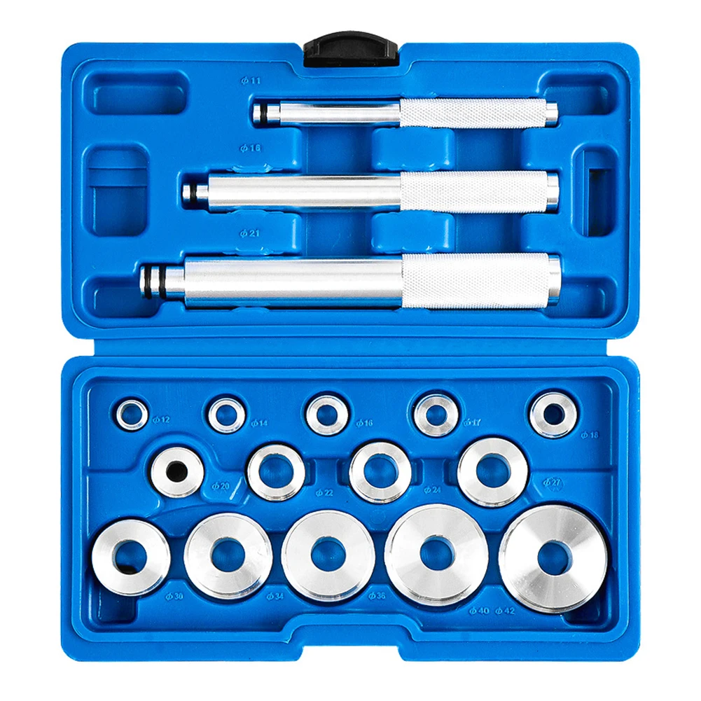 17PCS Bearing Race and Seal Installer Set with Wide Size Coverage from 1 565 Inches to 3 180 Inches for Wheel Bearings