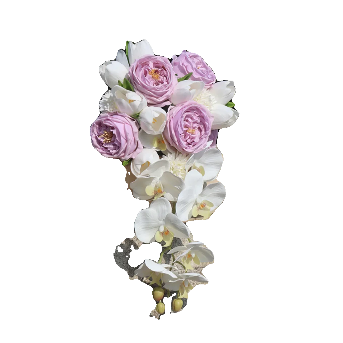 High-end purple main wedding photo water drop-shaped bouquet simulated flower bride wedding studio photo props bouquet