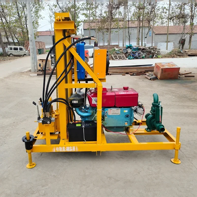 Mini Water Well Drilling Rig 80 Meter 100m Water Well Drilling Machine Diesel Engine Small Drill Rig Machinery for Slovenia