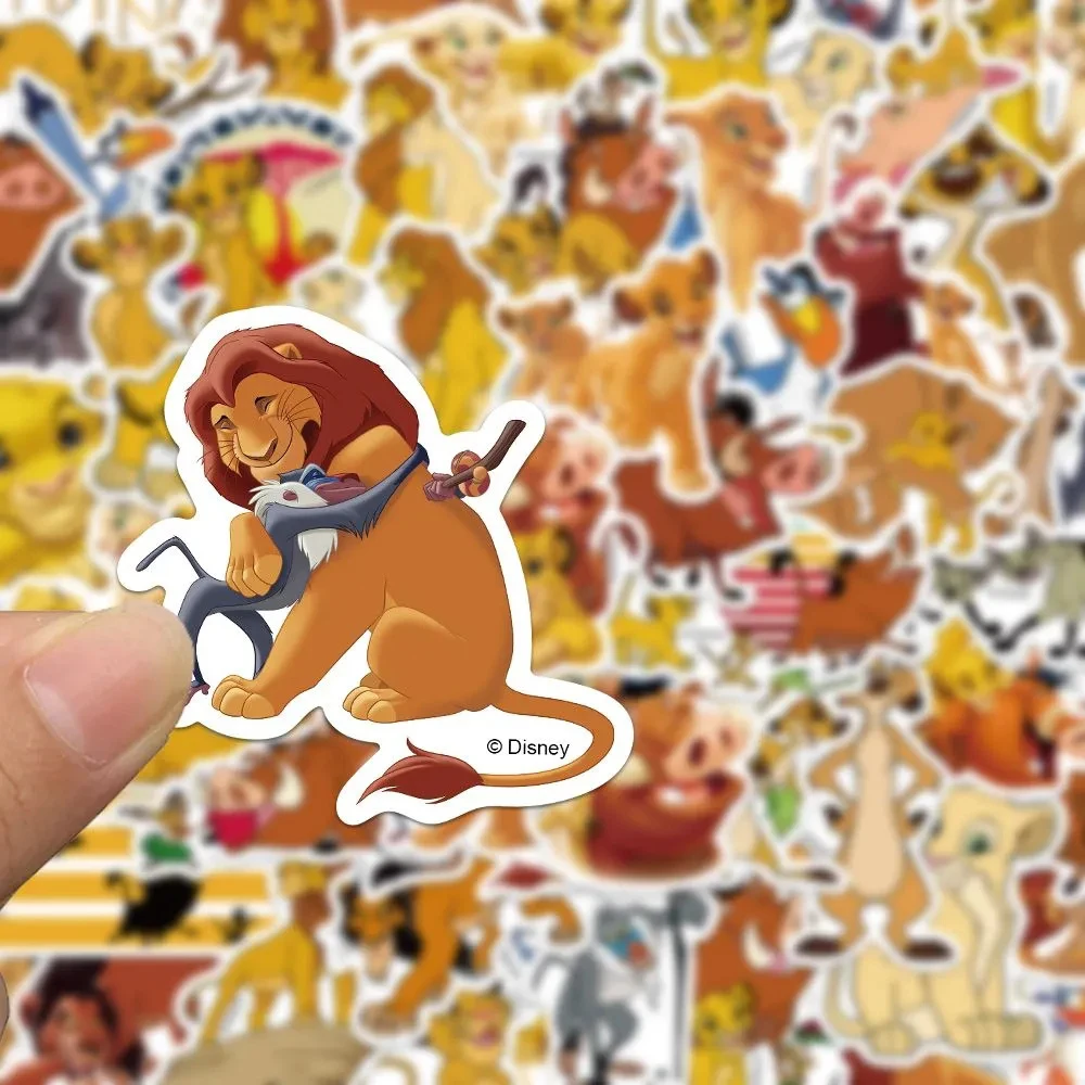 50 Stück Niedliche Disney Cartoon Der König der Löwen Aufkleber Kawaii Simba Anime Sticker Graffiti Skateboard Laptop Fahrrad Party-Geschenke