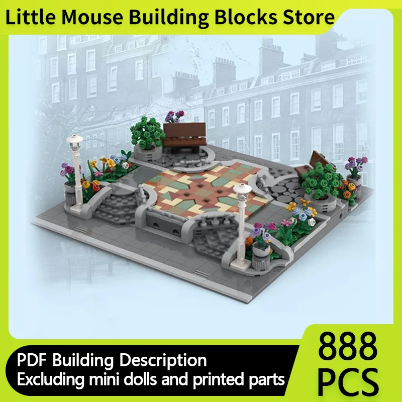 

City Street View Model MOC Building Bricks Town Hall Square Modular Technology Gifts Holiday Assemble Children Toys Suit
