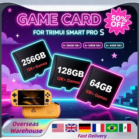 30000 Games Game Card for Trimui Smart Pro S 50+ Emulators TF Memory Card PSP PS1 MAME SSD Arcade Retro Handheld Game Gift