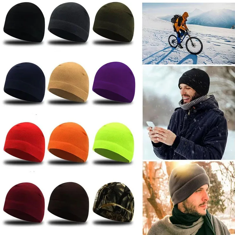 

1/2/4/5 шт., уличная флисовая спортивная шапка, велосипедная охотничья военная тактическая мужская и женская теплая ветрозащитная зимняя шапка для кемпинга и пешего туризма ﻿