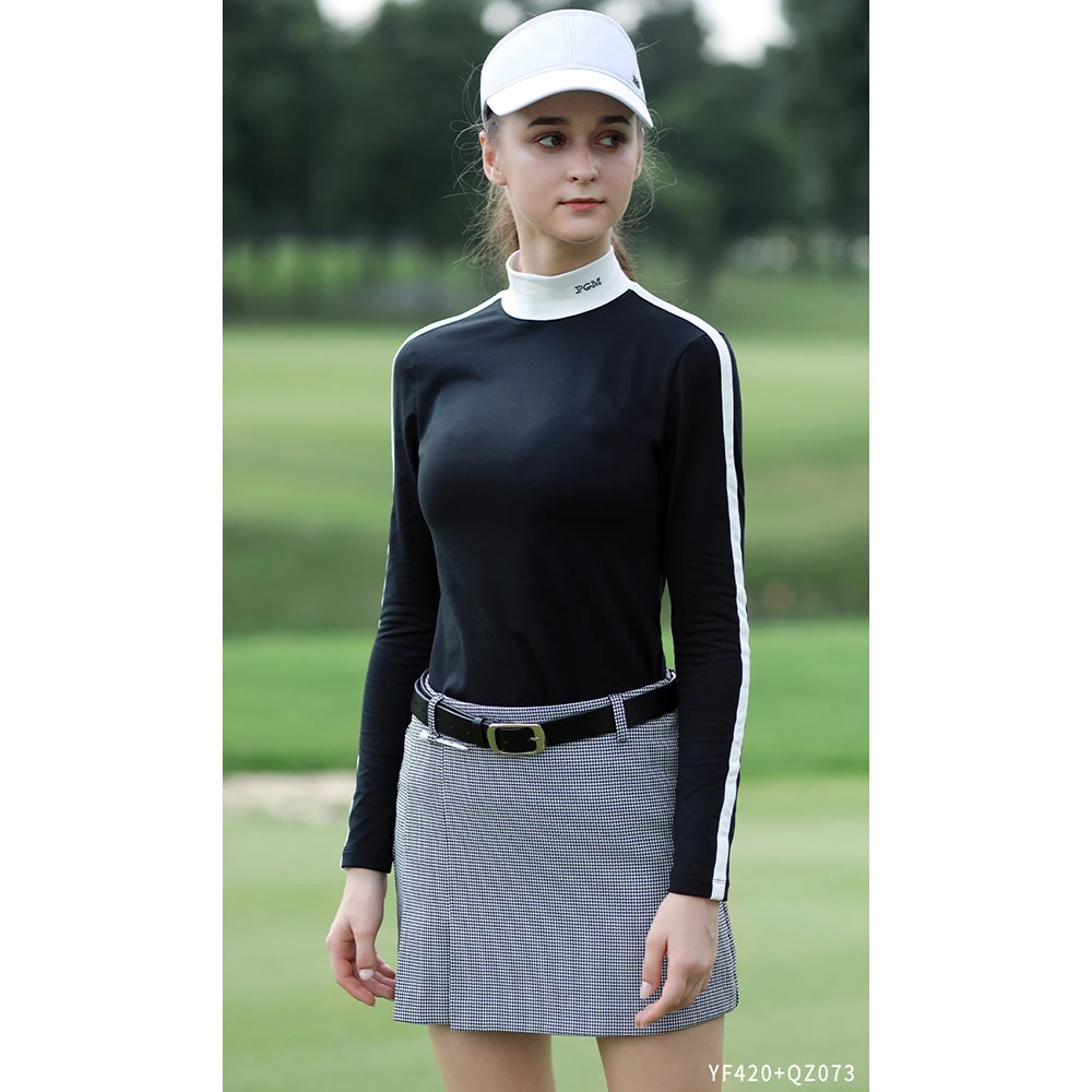 PGM Golf podkoszulek damski T-Shirt z długim rękawem moda jesień i zima Stretch ubrania, aby chronić zimno i ciepło