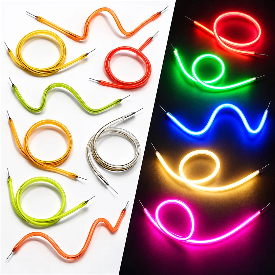 Multi Specification 3V LED COB Flexible Ultra Slim Filament Spiral Bulb Filament Polychrome Edison Bulb Lamp Parts LED Diode