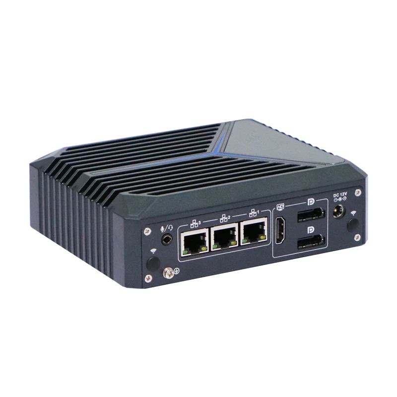 Nieuwe J6412 Quad Core Win10 Mini Pc 3 Intel 2.5G Lan 1hd 2dp Drievoudig Scherm Fanless Micro Computer Linux Met 3 Usb3.1