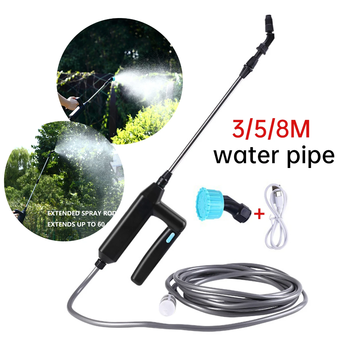 Electric Sprayer Gun Garden Automatic Atomization USB Rechargeable Plant Sprayer Bottle Sprinkler Watering Can Garden Irrigation