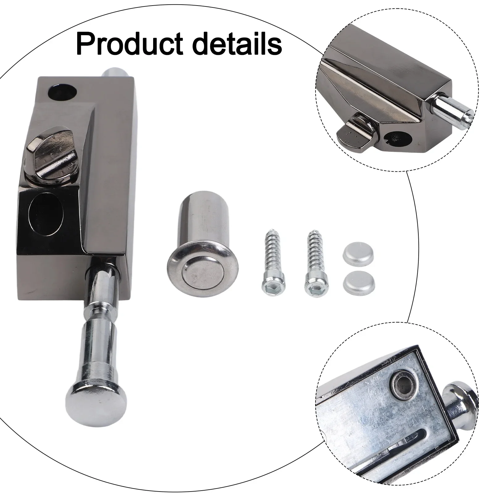 Enhanced Safety and Protection Door Lock Floor Spring Bolt for Glass Doors Framed Door Lock Latch Lock Hardware