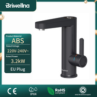 Briwellna 3400W 220V Electric Kitchen Water Heater Tap Instant Hot Stainless Steel Water Faucet Heater Cold Heating Faucet
