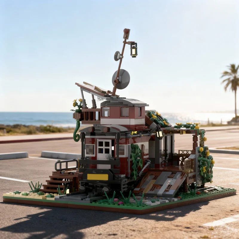 

1330 деталей MOC: Модель-конструктор «Защита автомобиля» (Цветочный дом, Городская архитектура) — развивающая игрушка для сборки, идея для творчества, рождественский подарок