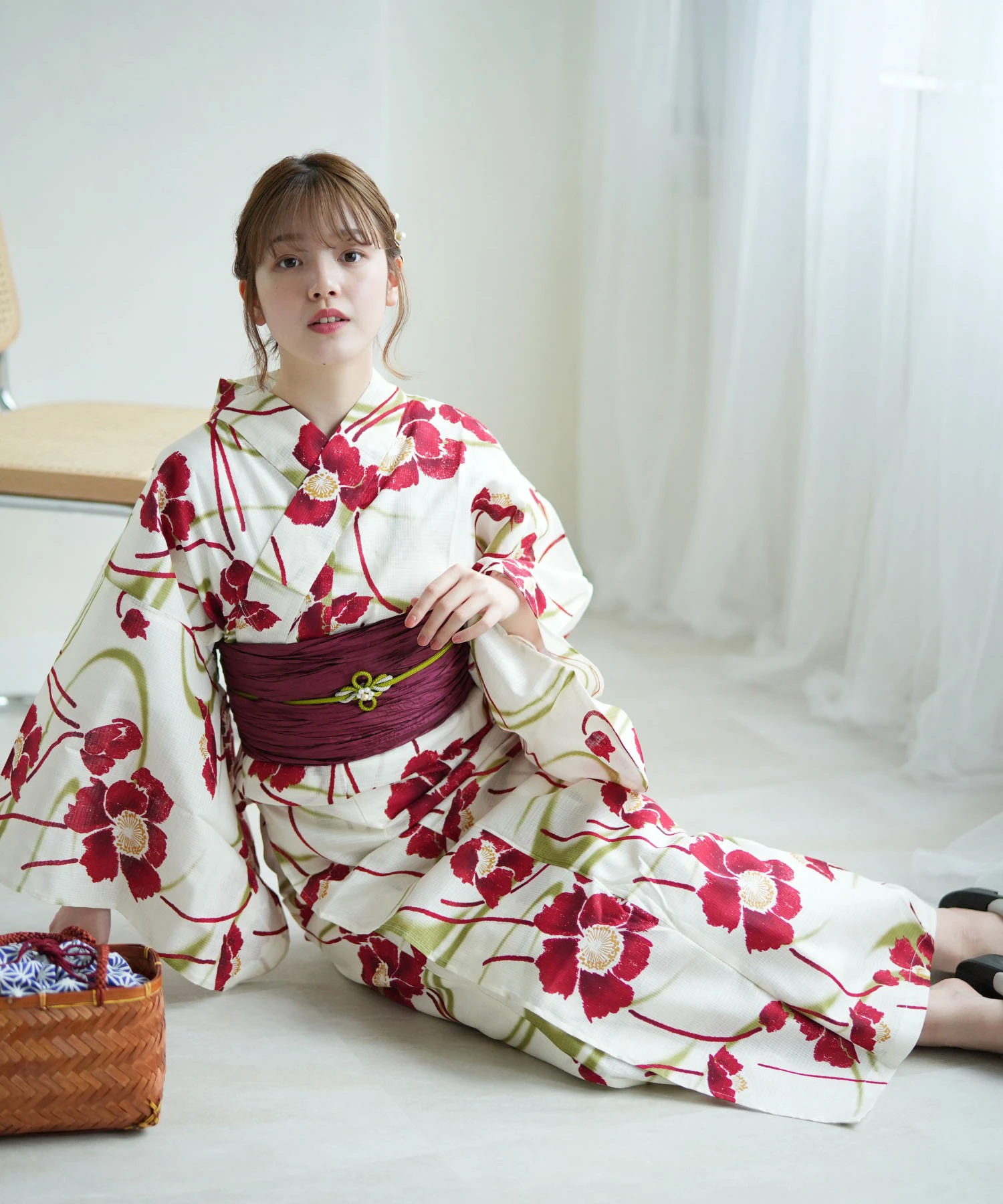 Traditional Women's Kimono Bathrobe Pure Cotton Fabric Style Conference Photography Summer 2026 Ladies Ethnic Wear
