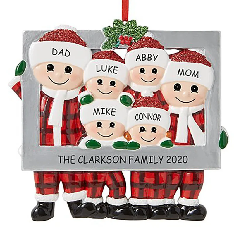 Christmas Tree Decoration Pendant Family Party Decoration Ornaments Reindeer Family 2-6 People For Christmas Gifts New Year 2022