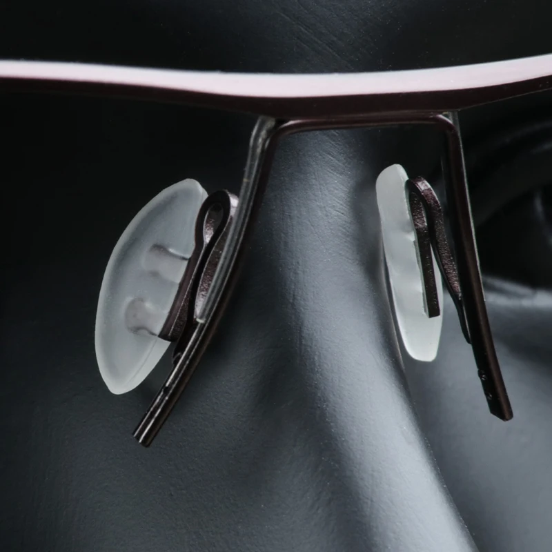COLOUR_MAX 5 Pairs Soft Clear Push in Push on Silicone Nose Pads Nosepads for Porsche Frames