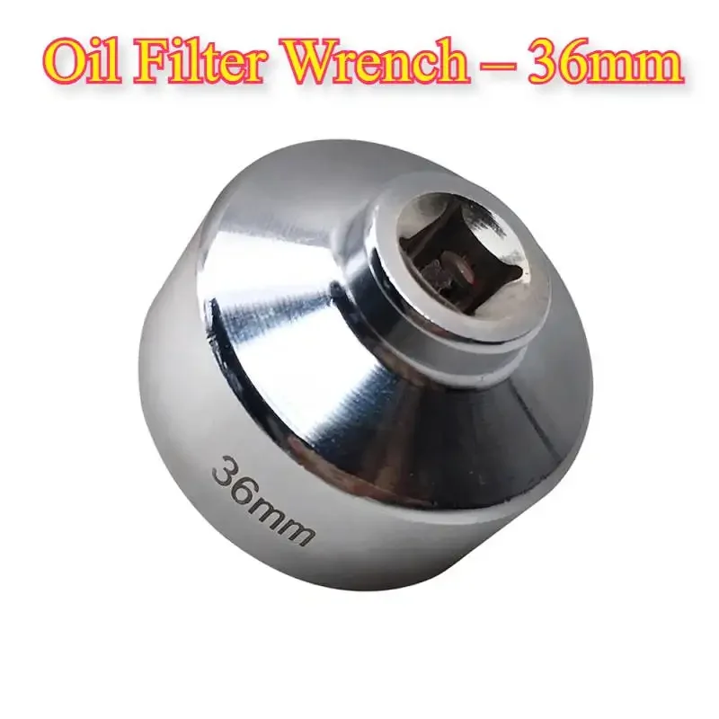 36 mm Oil Filter Wrench Parts 36 mm Low Profile Socket Kits to Remove Cartridge Style Housing Canister Cap Accessories Kit