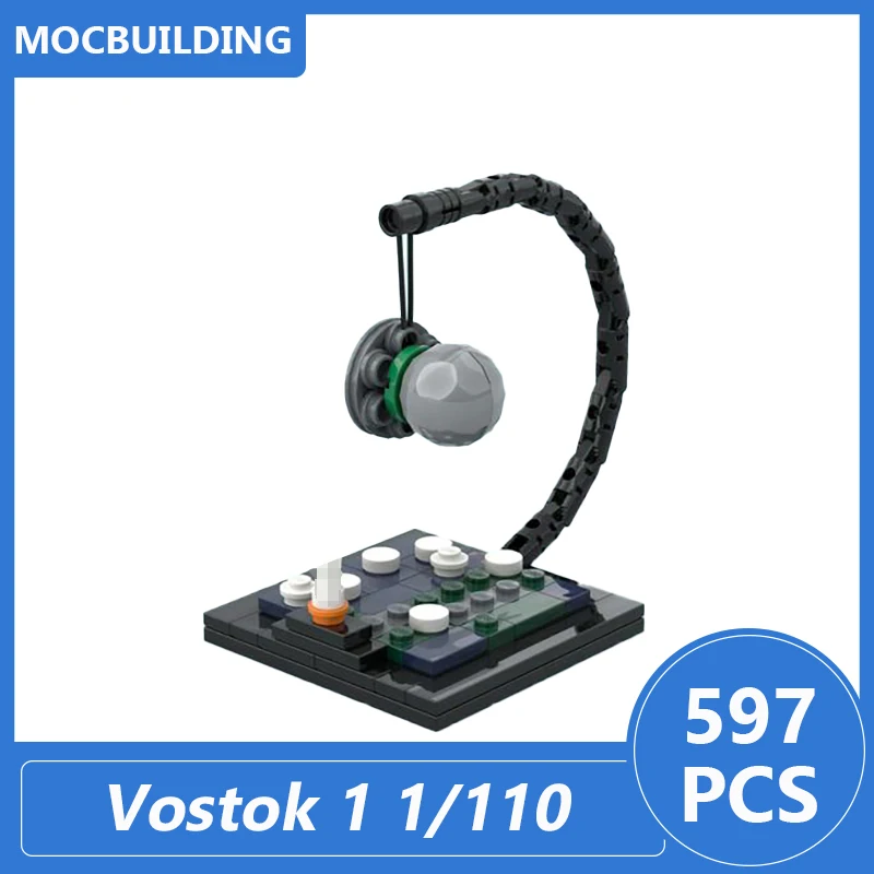 Vostok 1 1/110 Scale Model Moc Building Blocks Diy Assemble Bricks Space Educational Creative Display Collect Toys Gifts 597PCS