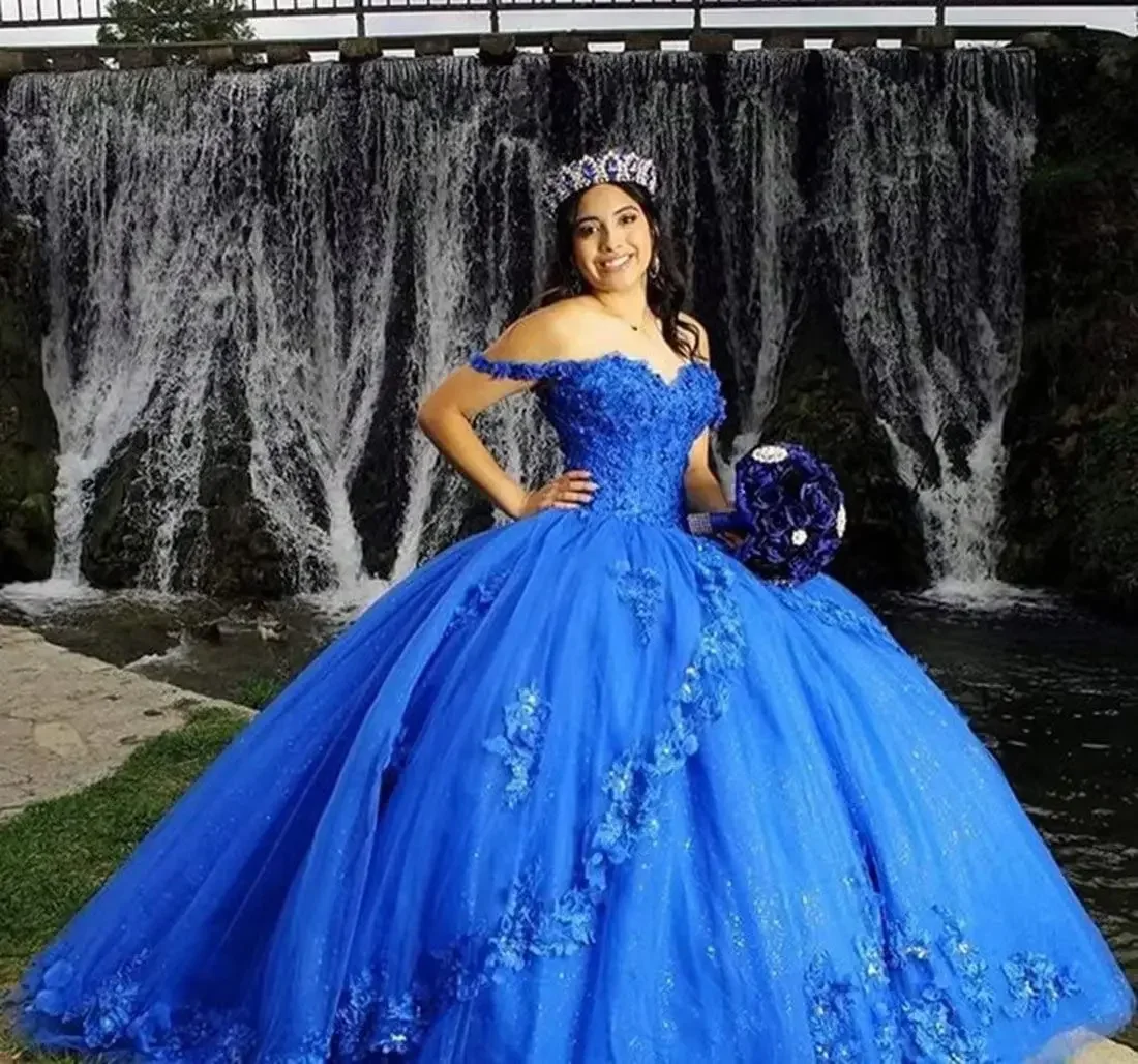 Vestidos de quinceañera con tirantes finos para mujer, vestido de baile de Esmeralda, vestido largo hinchado con apliques de cuentas, vestidos de baile de noche de graduación de tul para mujer, 2024