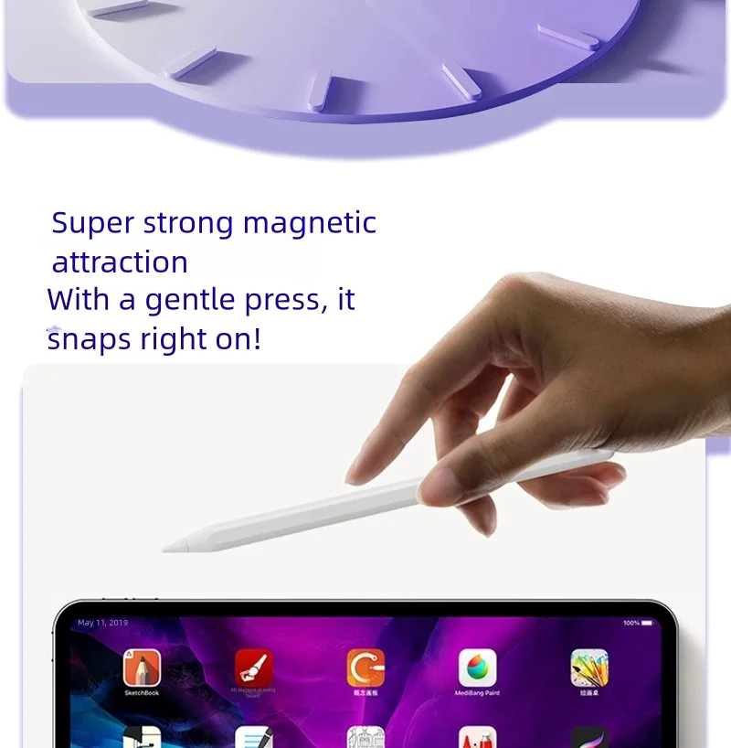 2026 Universal Stylus Battery Display Pen Touch Pen For Android IOS iPad Huawei Xiaomi Honor Tablets Stylu Penci