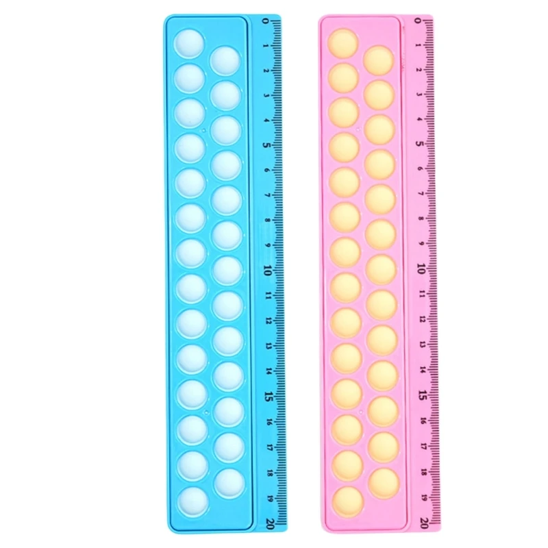 2Pieces Multipurpose Decompression Drawing Ruler Funny Drafting Measuring Ruler