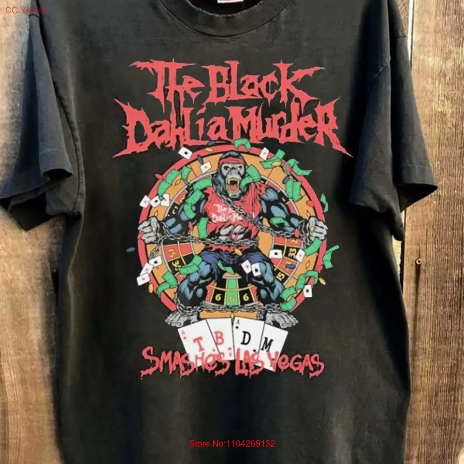 New The Black Dahlia Murder Smashes Las Vegas T Shirt VK01897 vintage Washed Slightly homme Stylish Stretched streetwear
