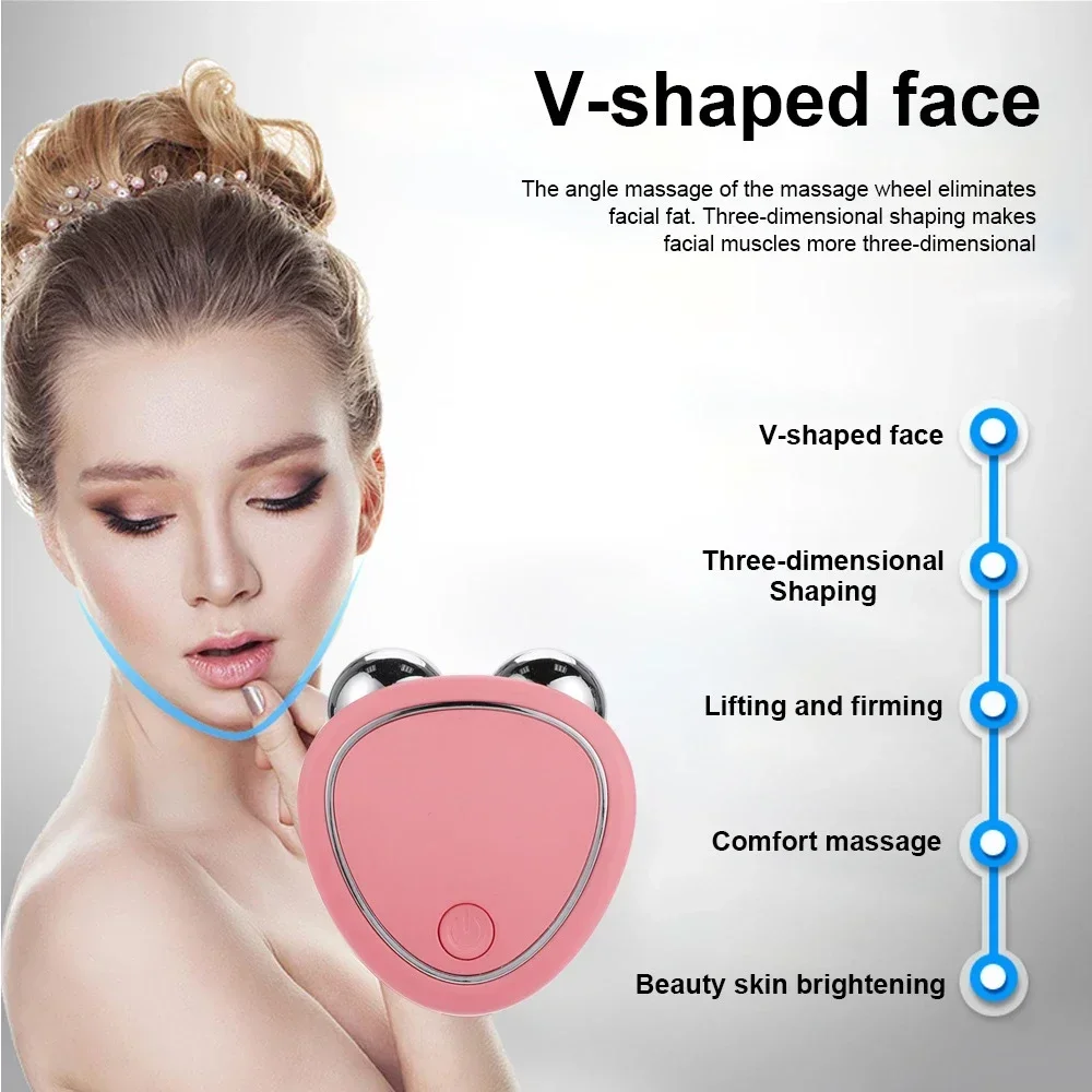 Facial Lifting Roller EMS Microcurrent Face Massager Rejuvenation Charging Facial Skin Tightening Anti Wrinkle Beauty Machine