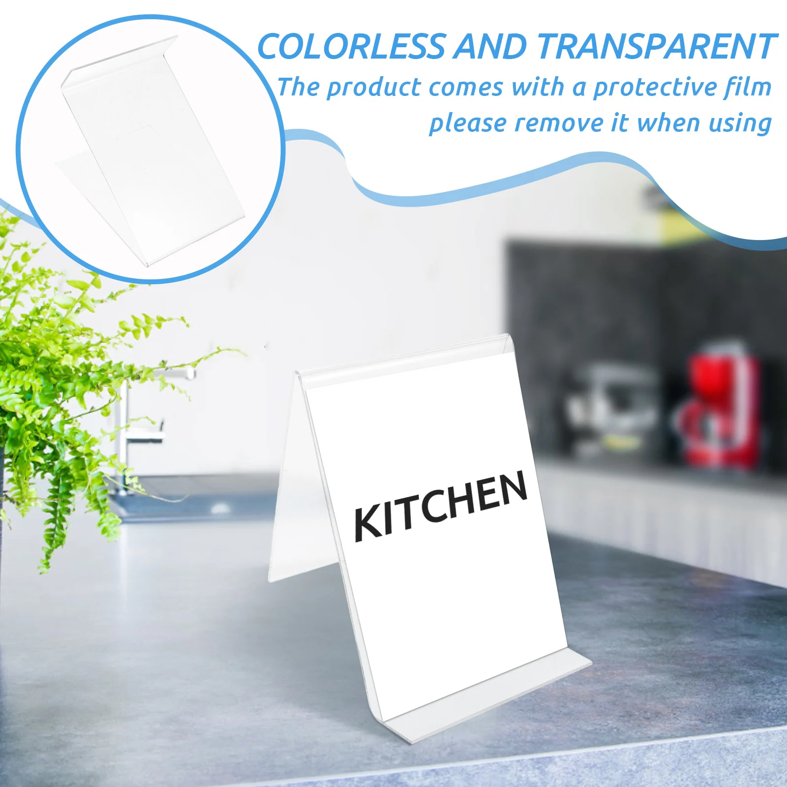 

6Pcs Clear Acrylic Book Display Stand Multi-Functional Holder for Books Frames Art Tablets Store School Library Use