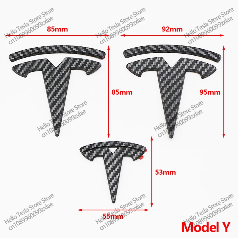 3 pezzi cappuccio anteriore cofano bagagliaio posteriore emblema volante distintivo modifica copertura per Tesla modello 3 modello Y accessori auto