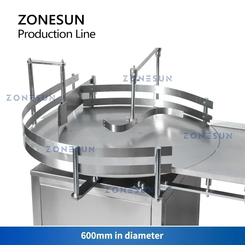 ZONESUN ZS-FAL180D6 Round Bottle Liquid Packaging Machine with Filling, Capping & Labeling Functions